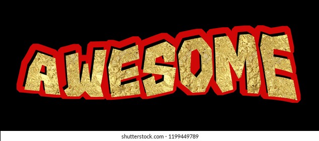 awesome slogan print