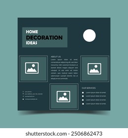 awesome social media flyer for interior design campaign