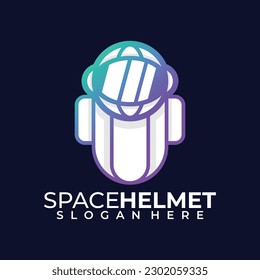 awesome space helmet logo gradient