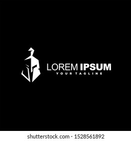 awesome spartan helmet logo design