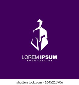 awesome spartan helmet logo design