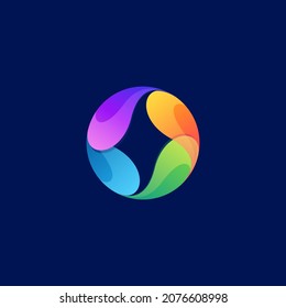 Atemberaubender Splash Circle Premium Logo-Vektorgrafik