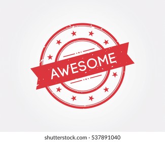 awesome. stamp sign