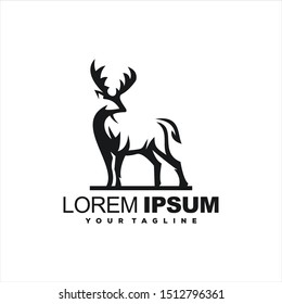 awesome standing deer logo design