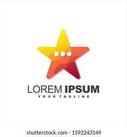 awesome star gradient logo design