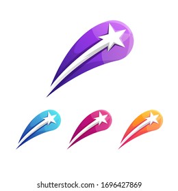 impresionante plantilla de logotipo de degradado de estrella