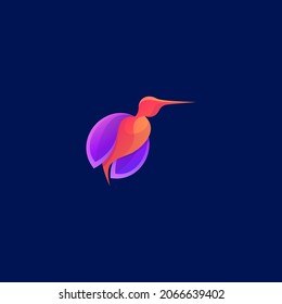 Awesome Stork Bird Premium Logo Vector