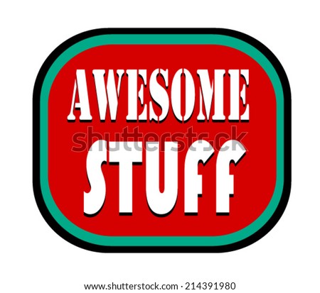 awesome stuff design label