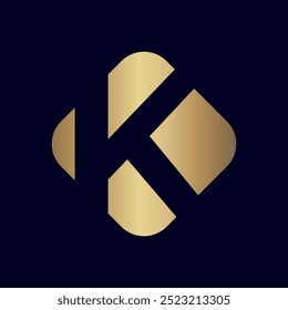 Großartiger Stil K Buchstabe Vektor Logo Design