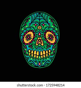 Awesome Sugar Skull Vector design illustration