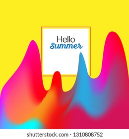 Awesome summer background illustrations with color gradients. eps 10