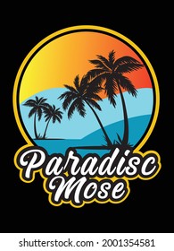 asombroso diseño de camisetas de verano tipografía vectorial