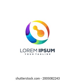 awesome symbol color logo design vector