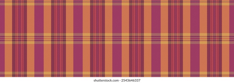 Awesome tartan background pattern, trade texture check fabric. Table cloth vector plaid textile seamless in red and orange colors palette.