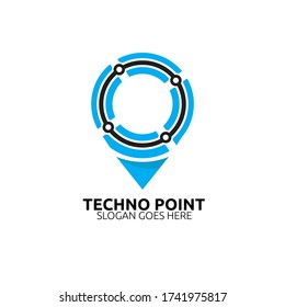 awesome techno point logo vector, icon, element, and template for business