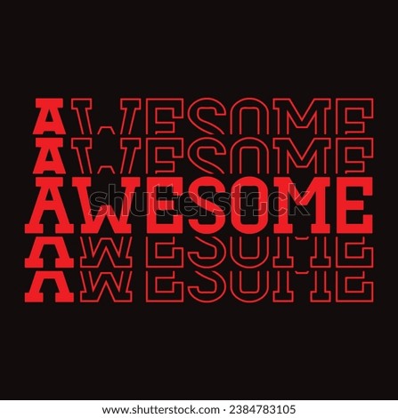 awesome text on white background.