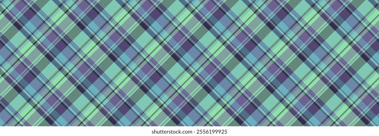 Awesome textile pattern fabric, baby plaid check texture. Subtle background seamless vector tartan in pastel and indigo colors palette.