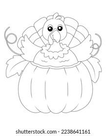 awesome Thanksgiving Coloring page for kids