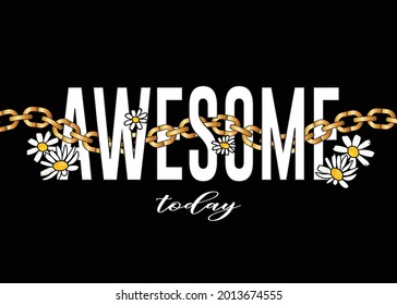 Impresionante lema de hoy con flores, diseño de vectores para impresiones de moda y afiches