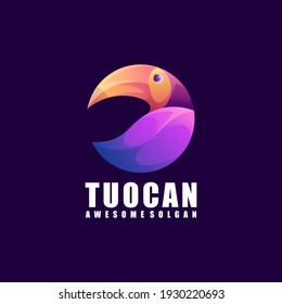 Awesome Toucan Bird logo Colorful Vector Design