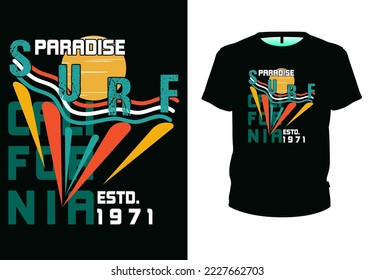 Fantastisch, trendig, Strand, Concept Typografie, T-Shirt Design super auffällig Typografie.