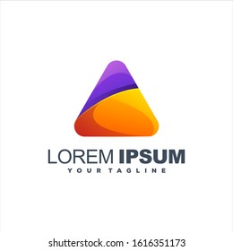 awesome triangle gradient logo design