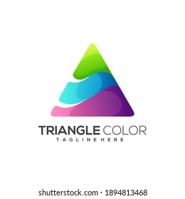 Awesome Triangle Llogo Colorful Abstract Vector Design