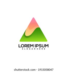 Awesome triangle Logo Colorful Gradient Vector Design