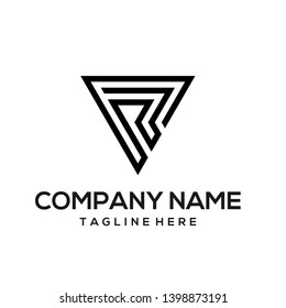 awesome triangle R logo design
