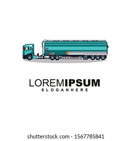 awesome truck logo design vector