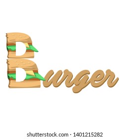 Awesome Typography Burger Vector Template