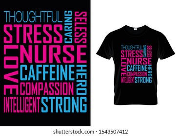 Awesome typography Nurse t-shirt Template