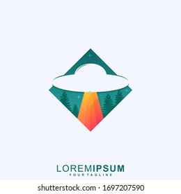 Awesome Ufology Premium Logo Vector