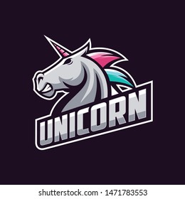 awesome unicorn color logo design