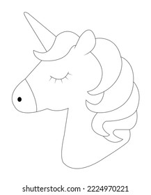 Awesome unicorn coloring page for kids
