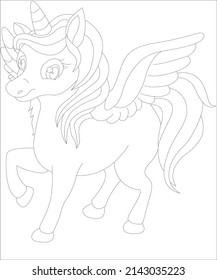 awesome unicorn funny coloring page