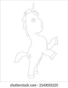 awesome unicorn funny coloring page