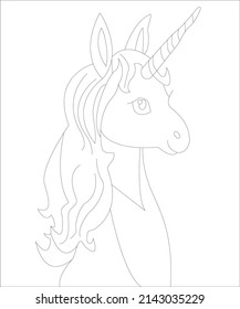 awesome unicorn funny coloring page