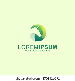 Magnífico vector de logotipo Premium Unicorn