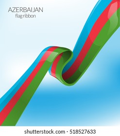 Awesome vector Azerbaijan flag ribbon