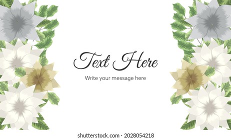 Maravilloso fondo botánico vector floreciendo flores. Diseño de lujo para cosméticos naturales, perfume femenino de lujo, empaque de productos para mujeres, utilizado como tarjeta de felicitación o invitación a la boda