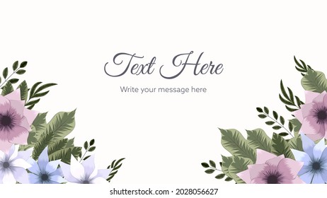 Awesome Vector botanical banner background blossoming flowers. Luxury design for natural cosmetics, feminine luxury perfume, women product packaging, used as greeting card or wedding invitation