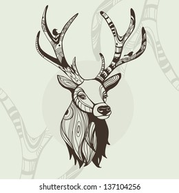 Awesome vector deer illustation