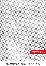 Awesome vector Halftone texture. Grunge ink Halftone background (hand made from ink painting). Halftone effect for your design.