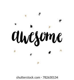 Awesome! Vector hand lettering