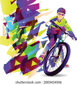 awesome vector illustration on bicycle