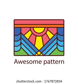 impresionante patrón vectorial retreto patrón vectorial para espiritual