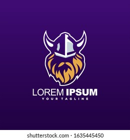 awesome viking head logo design
