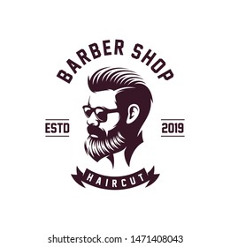 awesome vintage barber logo design