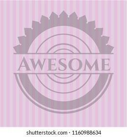 Awesome vintage pink emblem